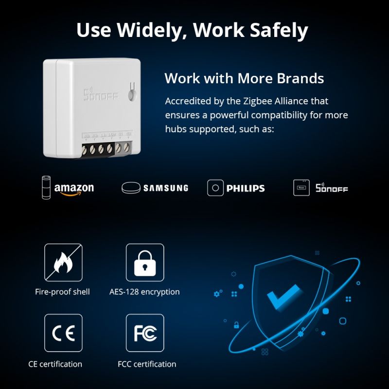 Sonoff - SONOFF ZBminir2 Zigbee Mini Inteligentny Przełącznik
