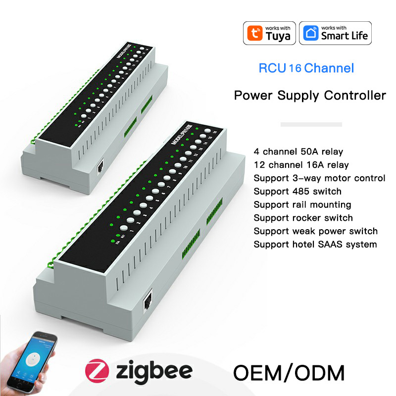 Smart Relay Tuya - RSH Tuya ZigBee 16-kanałowy 16A 50A