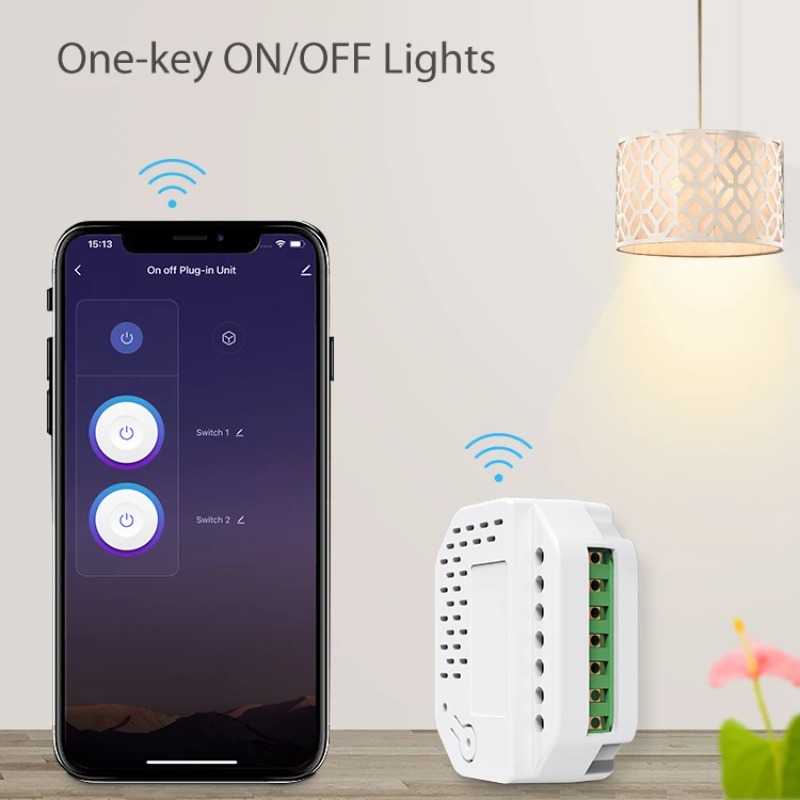 Smart Relay Tuya - Moduł przełącznika światła Matter, 2-kanałowy przekaźnik
