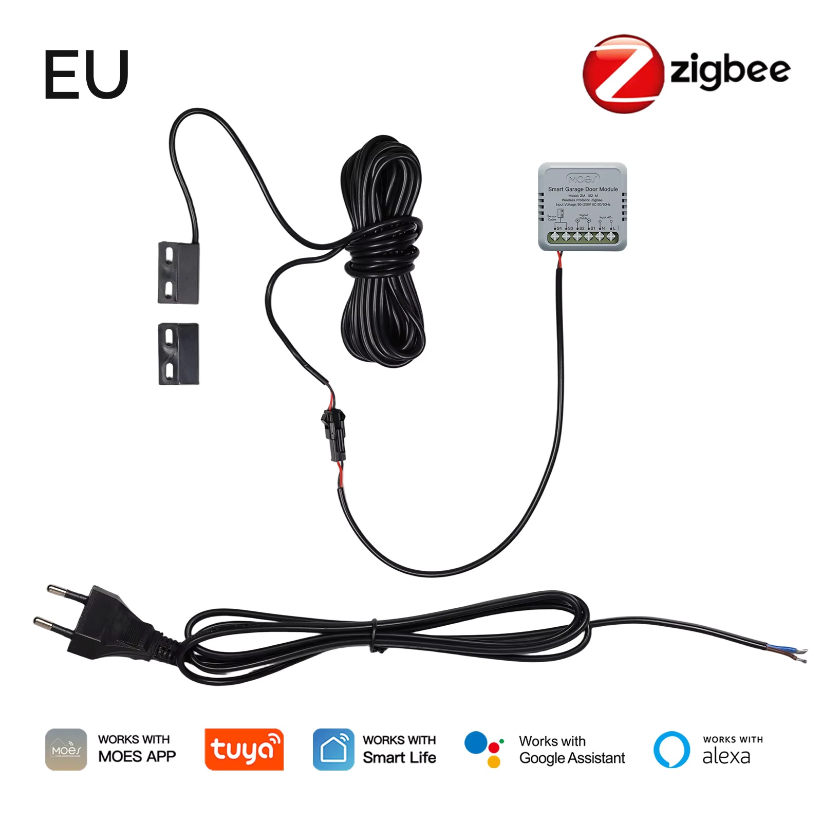 Home Assistant Tuya - Moduł sterowania bramą garażową MOES Zigbee